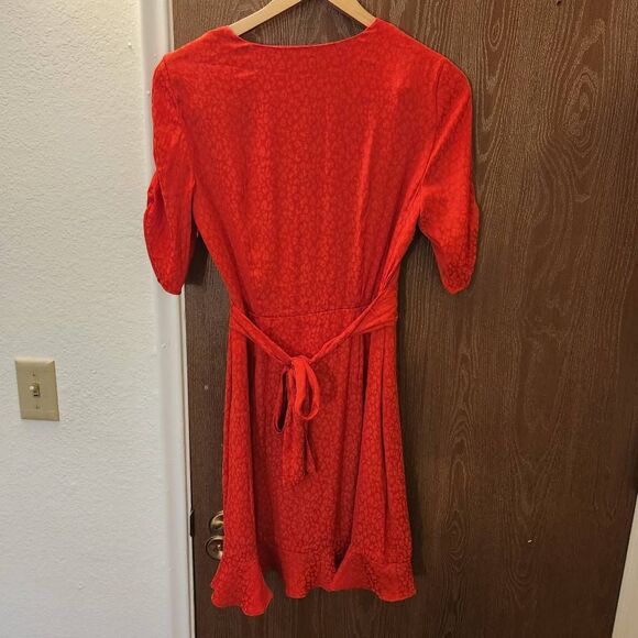 1.State Leopard Print red mini dress - Picture 3 of 6